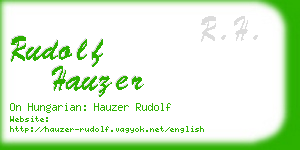 rudolf hauzer business card